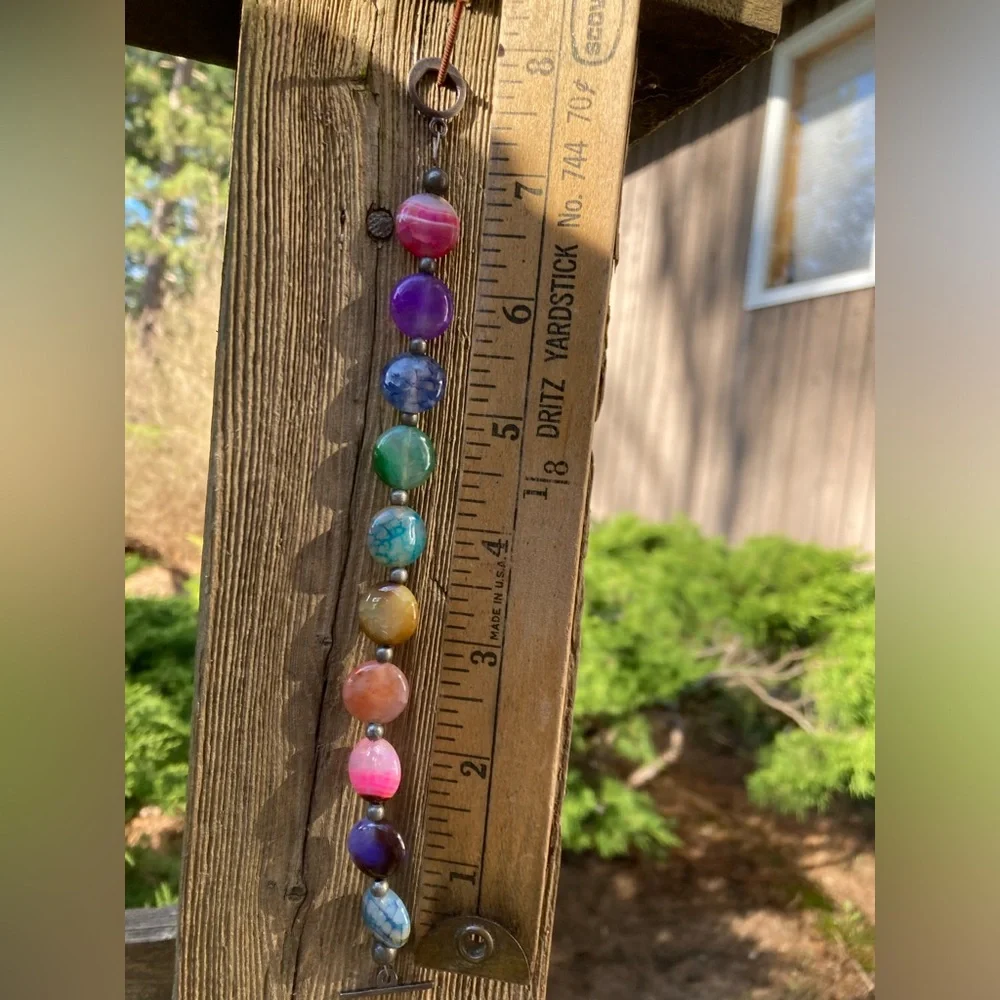 HANDMADE BRACELET Colorful Rainbow Silver Purple Pink Yellow Blue Green Orange